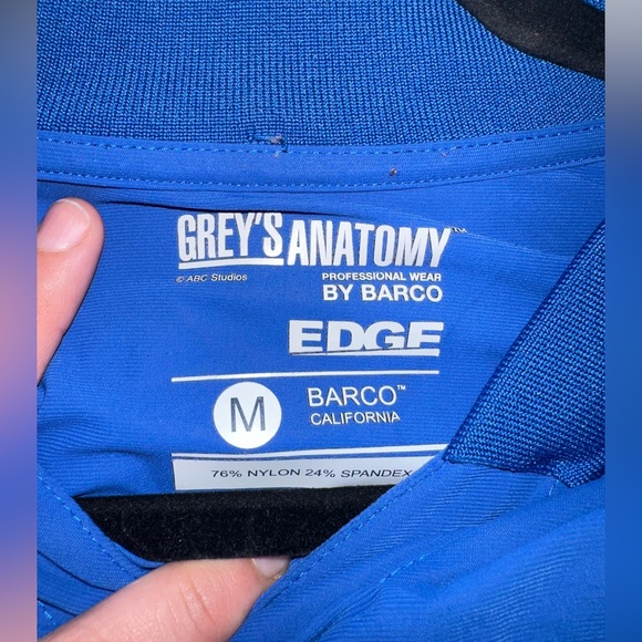 Greys Anatomy Edge Scrub Top Royal Blue - Men - Picture 2 of 4